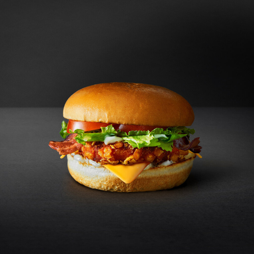 Crispy Chicken med smelteost og bacon